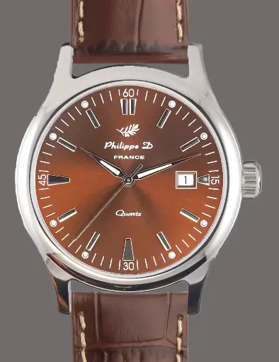 Montre à quartz boîtier de luxe